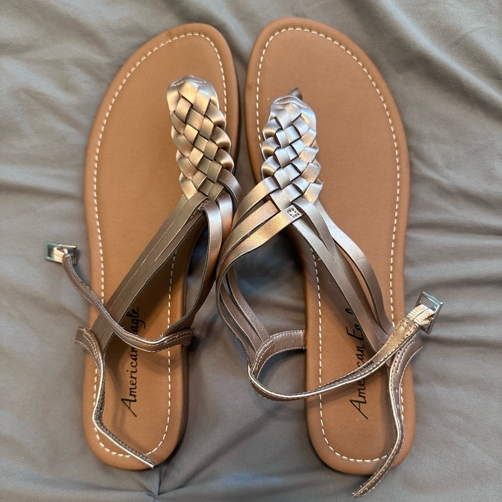 American Eagle Outfitters Women's Brown Strappy Sandals